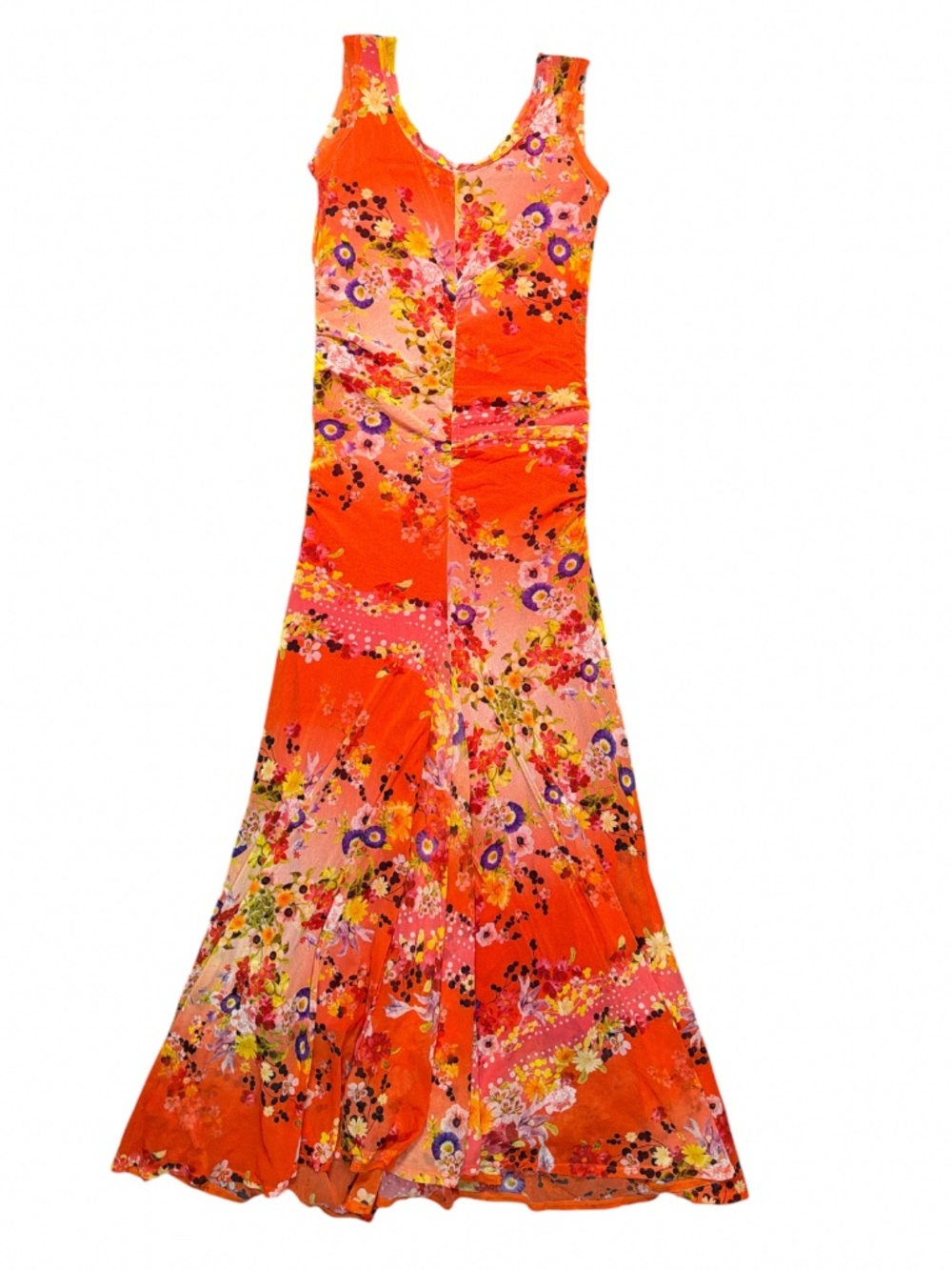 Fuzzi Women's Red and Orange Dress Size M/L